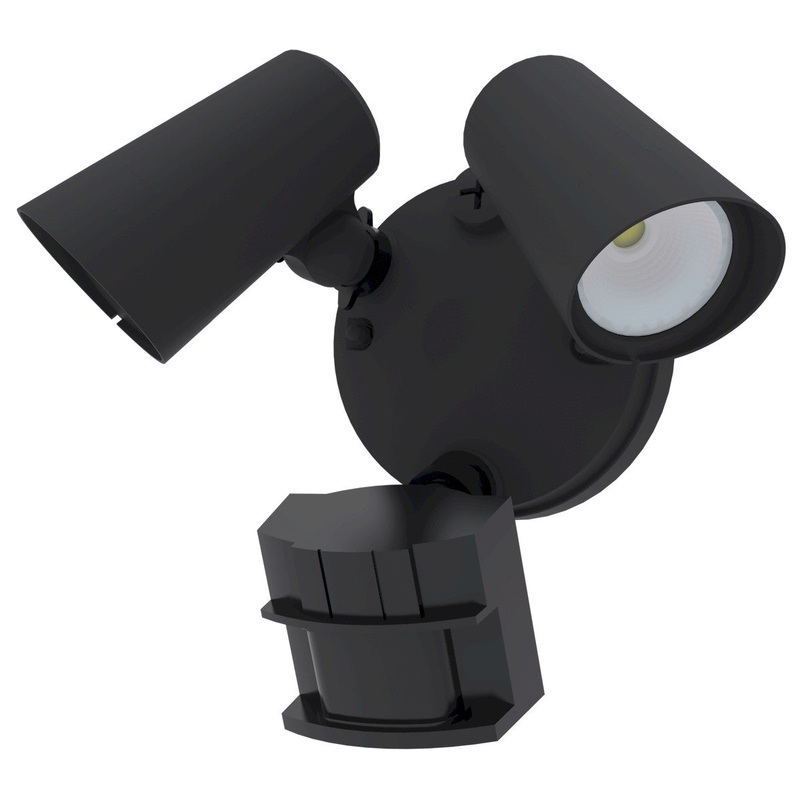 American Lighting FL2S-3CCT-BK Securituy Light