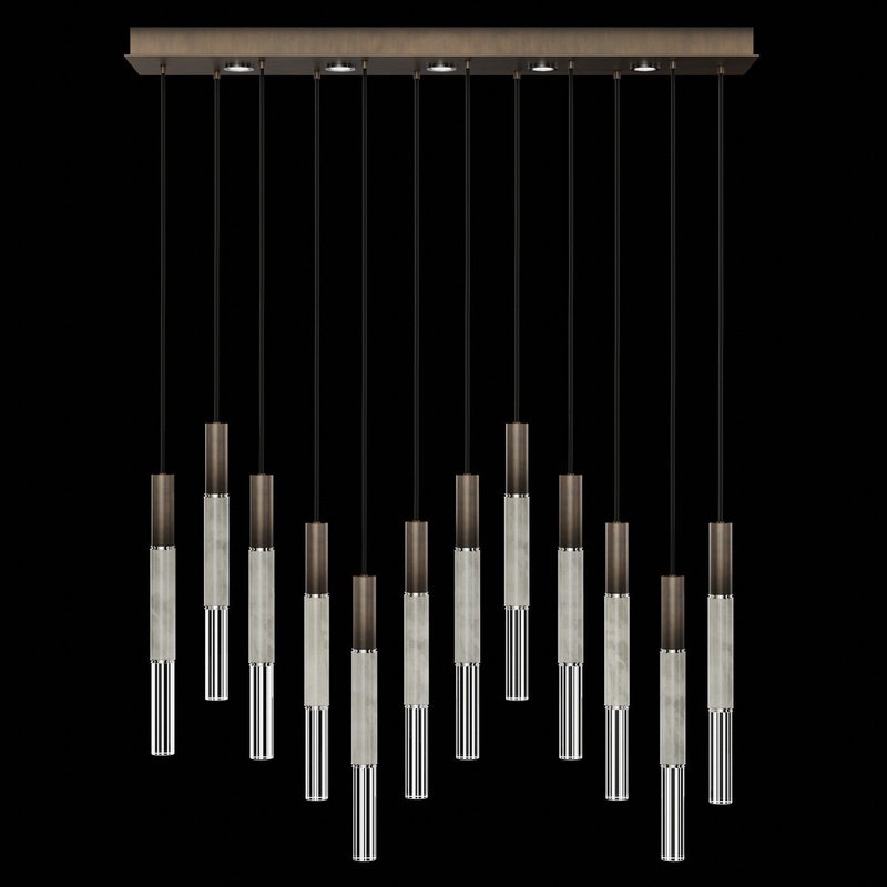 Antonia 61″W Rectangular Pendant Bronze/Nickel/Smoke