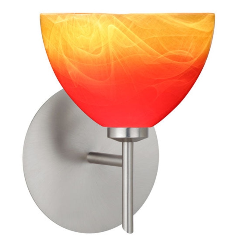 Besa 1SW-4679SL-SN Brella One Light Wall Sconce Satin Nickel