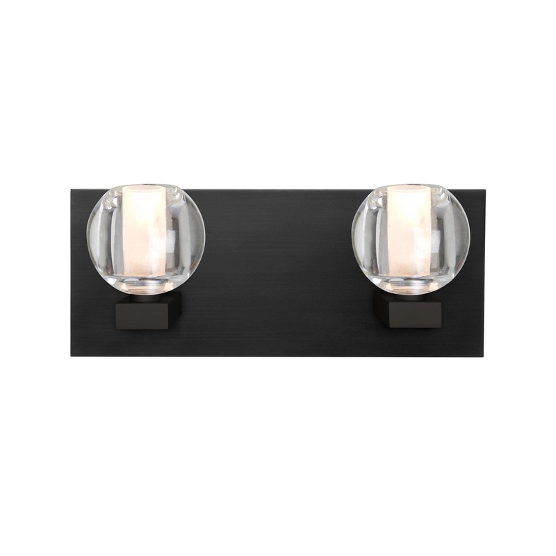 Besa 2WF-BOCACL-BK Besa Boca 3 Vanity Two Light Vanity Black