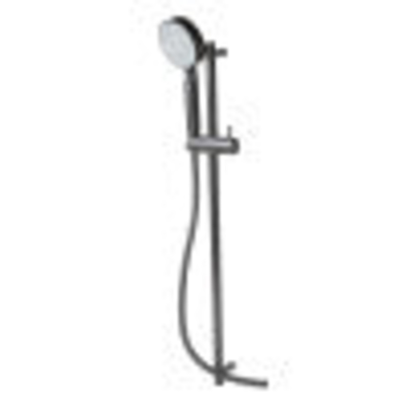 Black Matte Round Sliding Rail Hand Shower Set