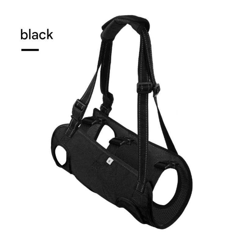 Black Pet Support Harness for Senior and Disabled Dogs – Adjustable Chest and Back Support Leash(Size XL)