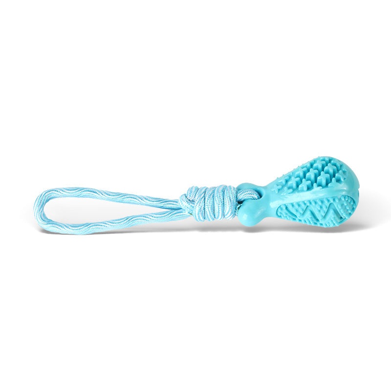 Blue Single Drop of Water Durable Cotton Rope Dog Toy Set (3-Pack) – Chew, Tug & Treat Dispensing Ball for Dental Health