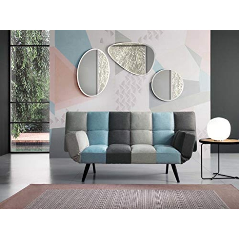 Divano ELISIR in Tessuto trasformabile in Letto (Patchwork)