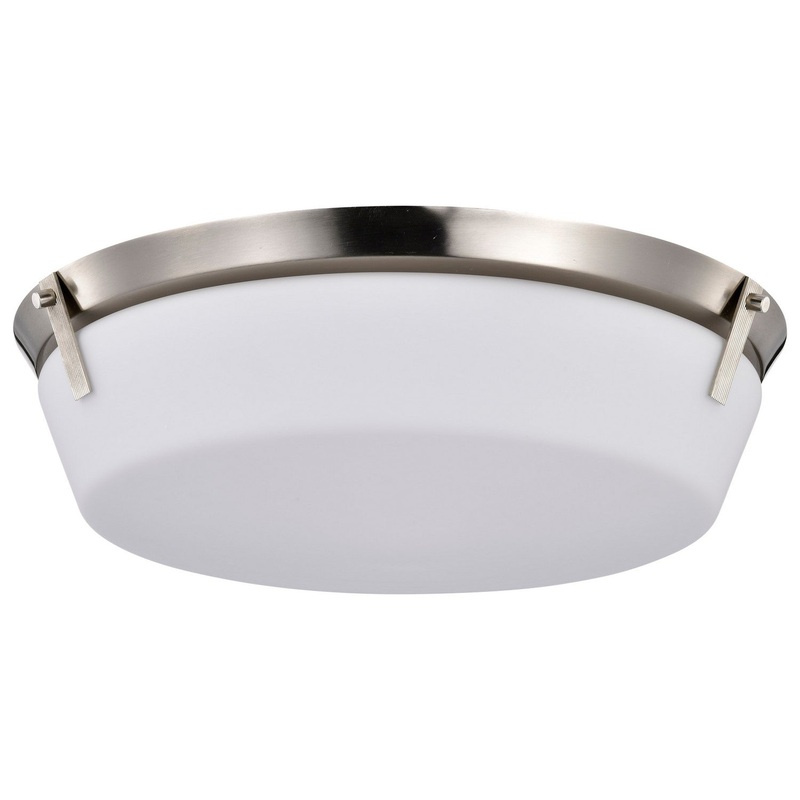 Four Light Flush Mount from the Rowen Collection in Brushed Nickel Finish by Nuvo Lighting