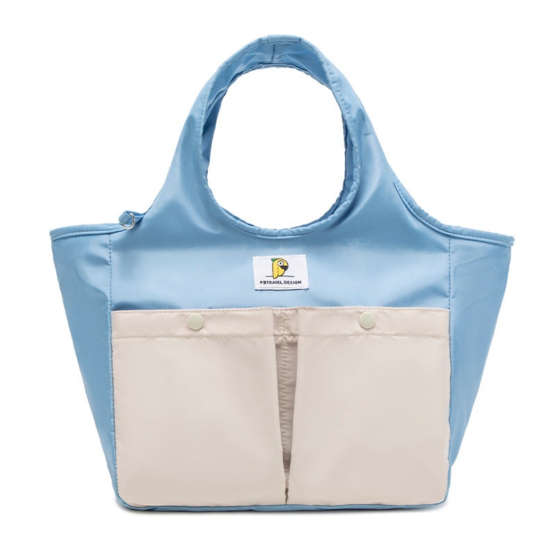Insulated Lunch Tote Bag – Large Capacity, Multi-Pocket, Waterproof & Stain-Resistant Lining(blue)