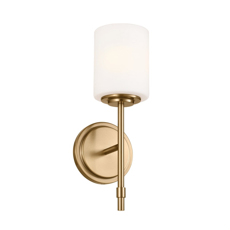 Kichler 55140BNB One Light Wall Sconce, Brushed Natural Brass