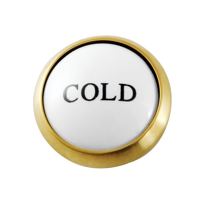 KSHI2967ZXC Cold Handle Index Button, Brushed Brass
