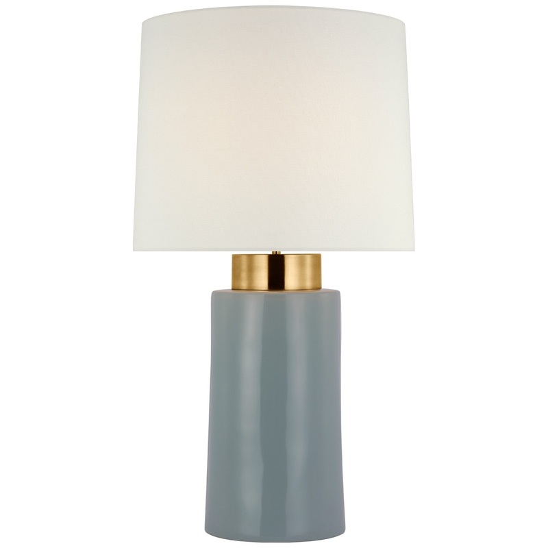 LED Table Lamp from the Xian Collection in Sky Gray Finish by Visual Comfort Signature