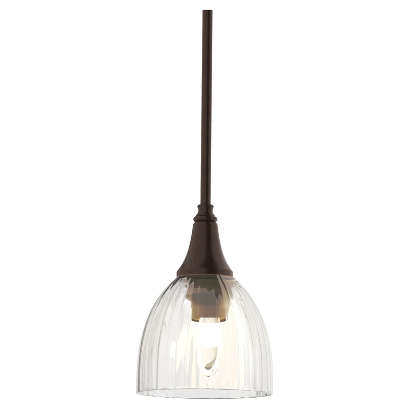 Trumpet Mini Pendant Oil Rubbed Bronze Water Glass (LL)