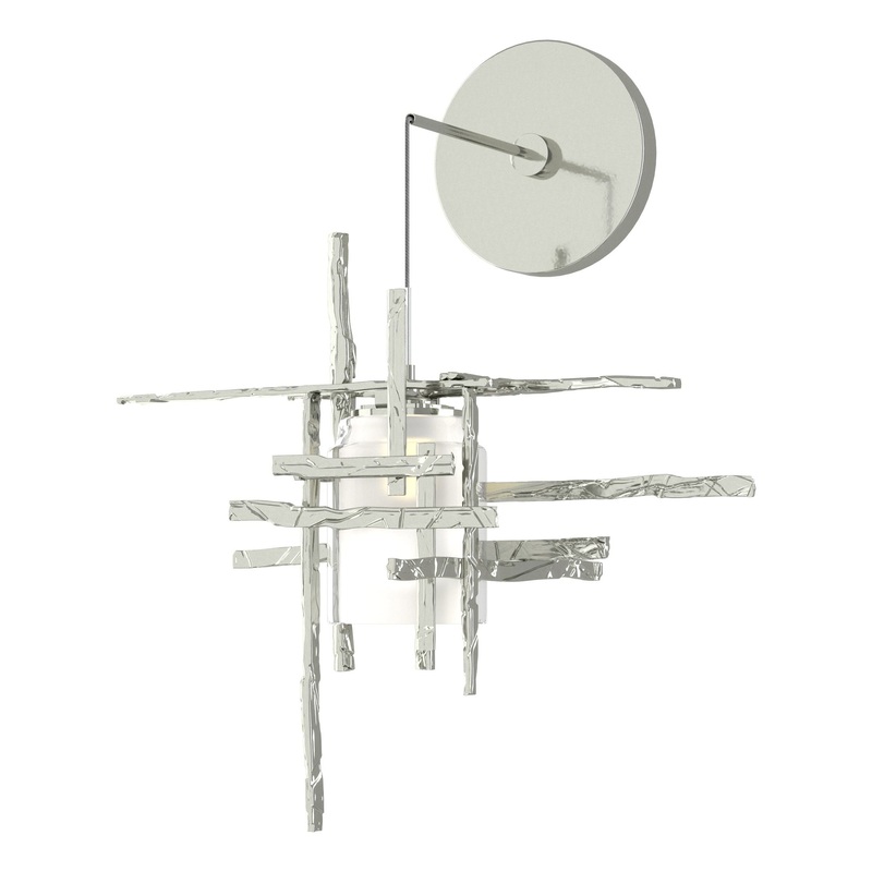 Tura Frosted Glass Low Voltage Sconce Sterling