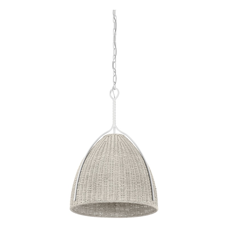 Woodlawn 1-Light Pendant White Plaster