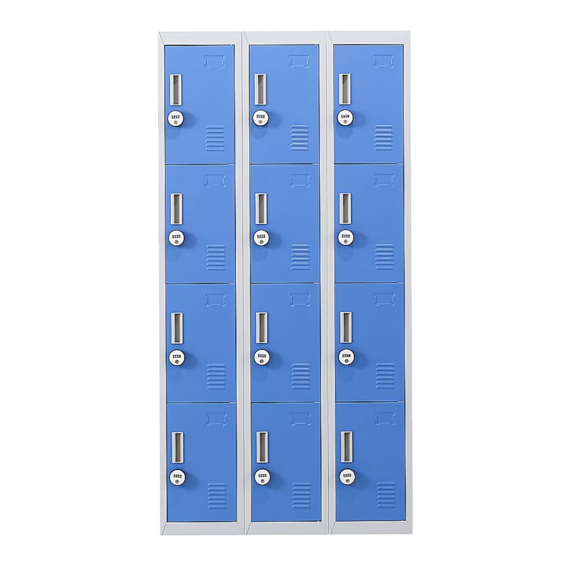 12-Door Locker for Office Gym Shed School Home Storage – 4-Digit Combination Lock
