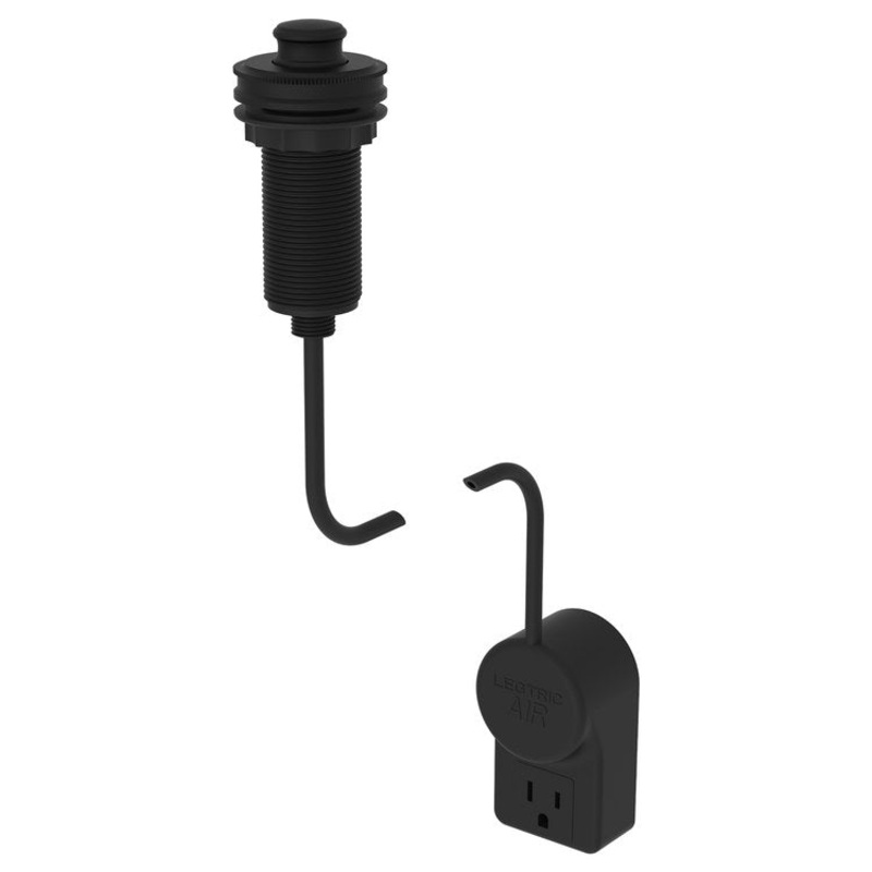 Air Activation Switch Taft Disposer with Power Adapter Flat Black Brass