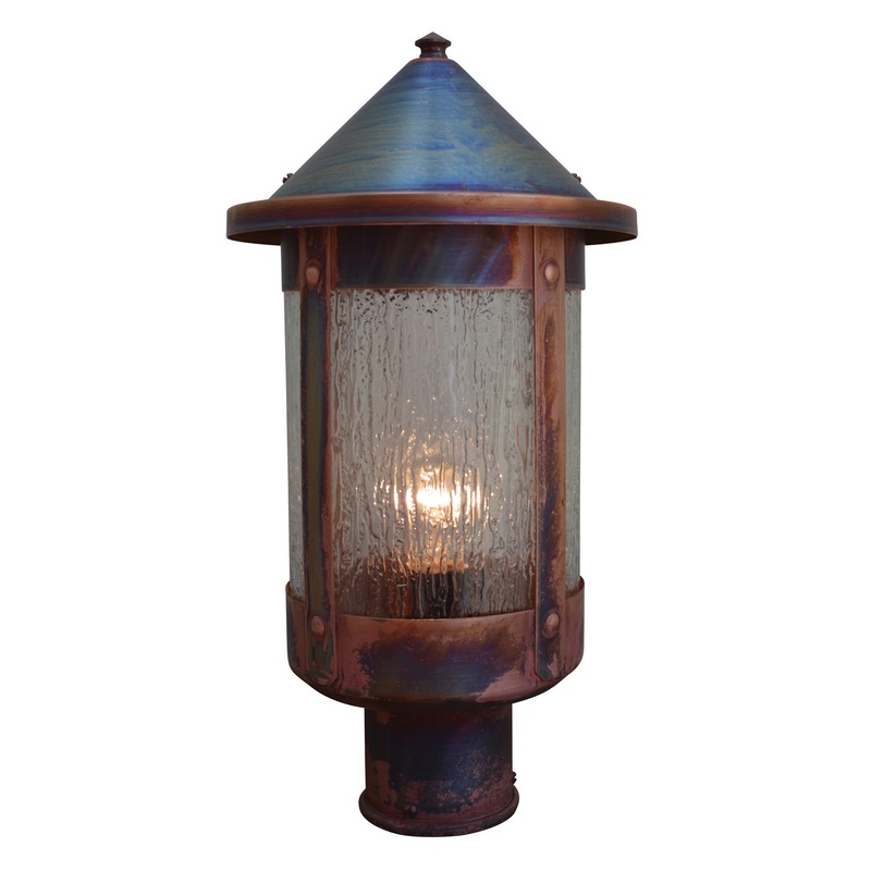 Arroyo BP-8RM-RC Berkeley One Light Post Mount Raw Copper