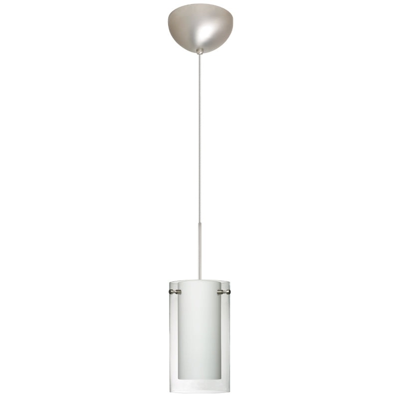 Besa 1XC-C44007-SN Pahu One Light Pendant Satin Nickel