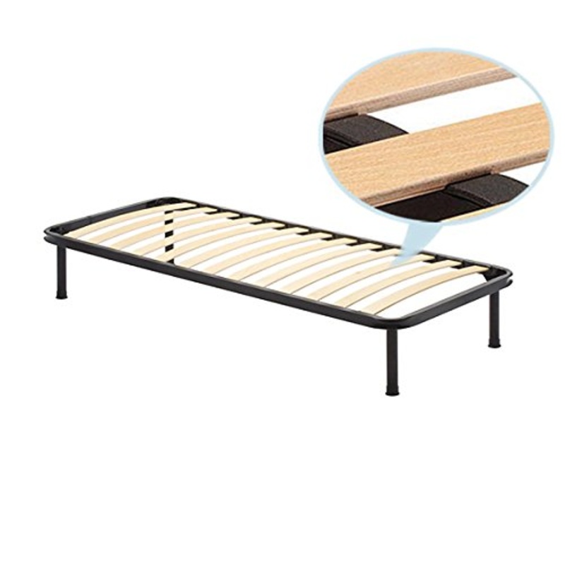 Europrimo Rete a doghe Singola 100×200 cm Struttura in Ferro con doghe in Legno Ortopedica Piedi 35 cm smontabili Inclusi
