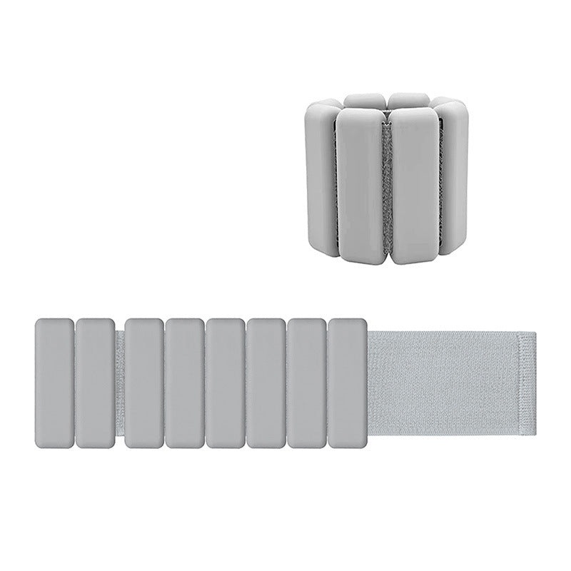 Grey Premium Adjustable Silicone Wrist & Ankle Weights (1lb Each, 2lb Pair) – Waterproof & Sweatproof for Enhanced Yoga, Running & Fitness Workouts