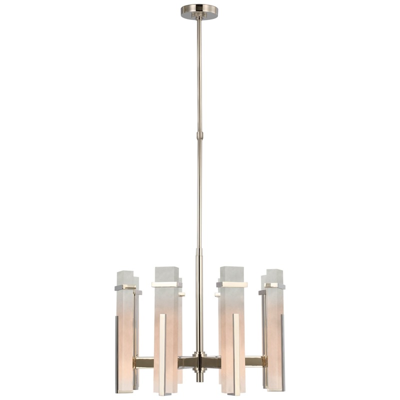 LED Chandelier from the Malik Collection in Polished Nickel Finish by Visual Comfort Signature