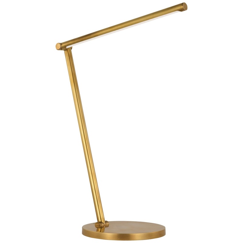 LED Desk Lamp from the Cona Collection in Antique-Burnished Brass Finish by Visual Comfort Signature