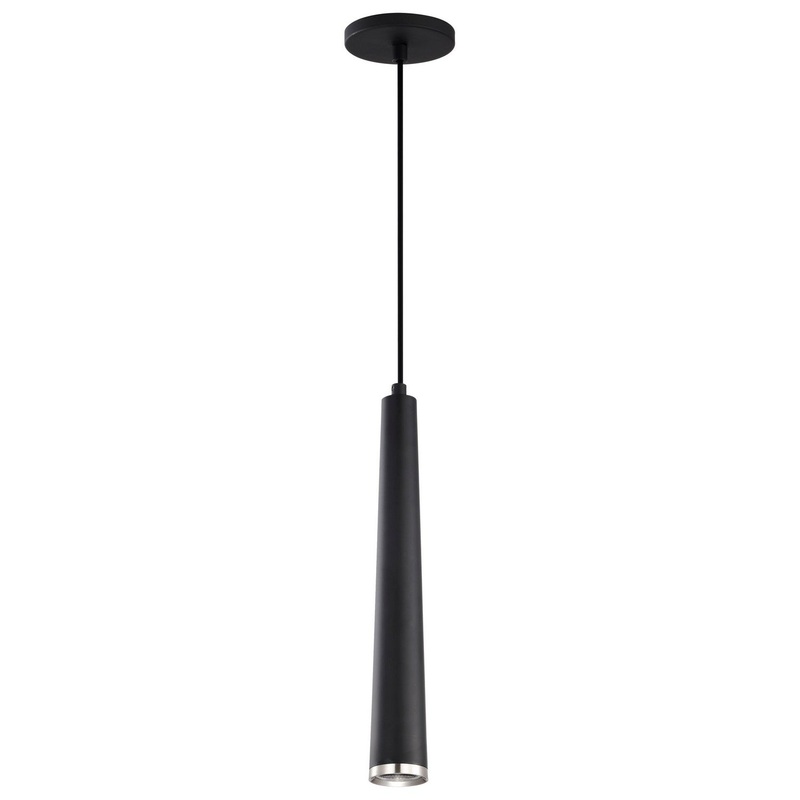 LED Pendant from the Melrose Collection in Matte Black / Brushed Nickel Finish by Nuvo Lighting