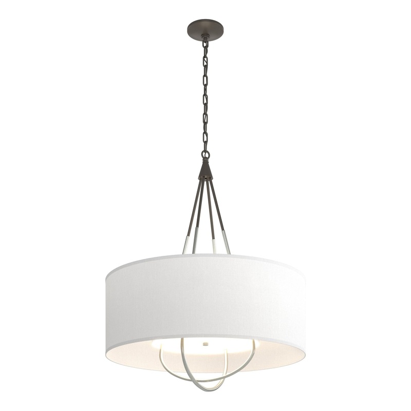 Loop Pendant Dark Smoke Vintage Platinum Natural Anna Shade (SF)
