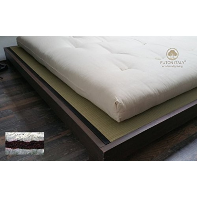 Materasso futon 160 x 200 x 13 cotone/cocco fatto a mano in Italia