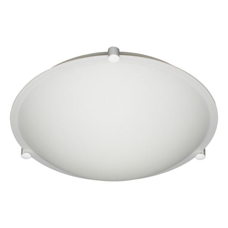 One Light Ceiling Mount from the Trio Collection in White Finish by Besa