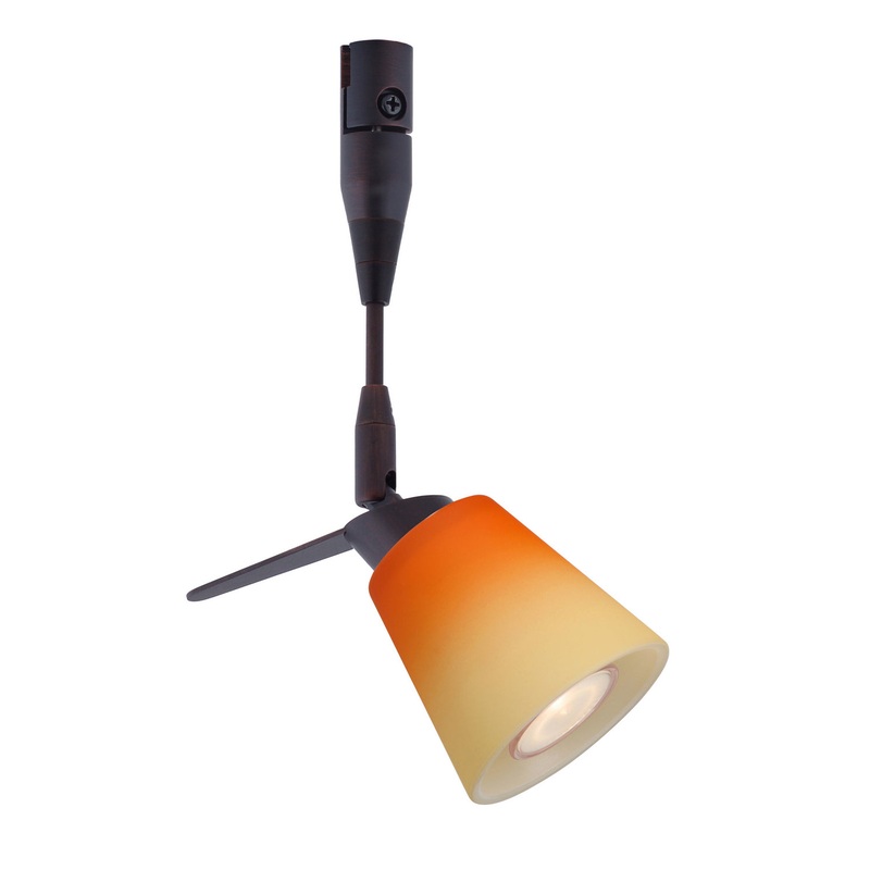 One Light Spotlight from the Canto Collection in Bronze Finish by Besa