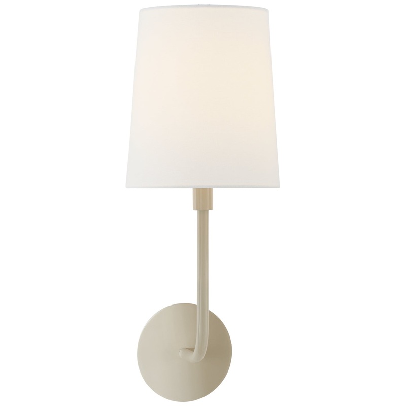 One Light Wall Sconce from the Go Lightly Collection in China White Finish by Visual Comfort Signature