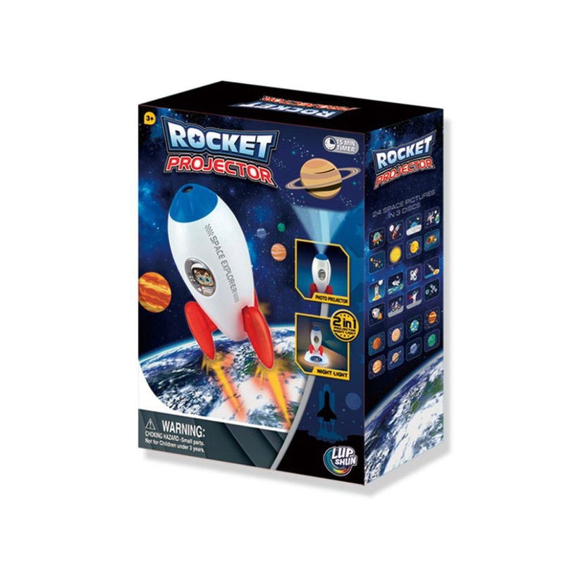 Rocket Projector Night Light Kids STEM Toy – Outer Space Planet