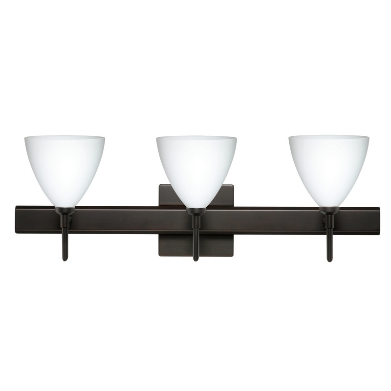 Three Light Wall Sconce from the Mia Collection in Bronze Finish by Besa