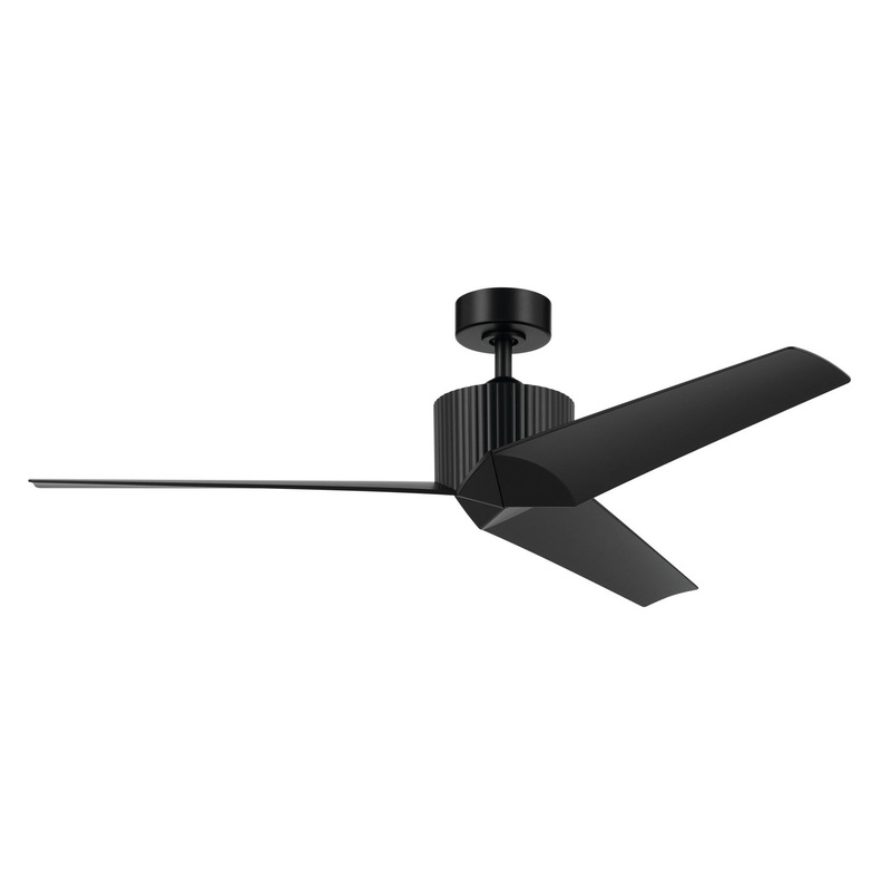 56″Ceiling Fan from the Almere Collection in Satin Black Finish by Kichler