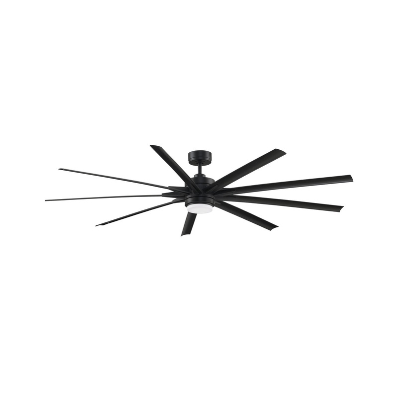 84″ 9-blade Odyn 84 84″Ceiling Fan by Fanimation (Wet Rated) 84″ Black/Black