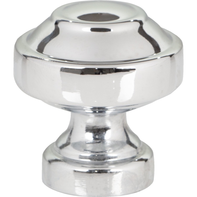 Atlas Homewares Malin Knob 1 1/8 Inch Polished Chrome