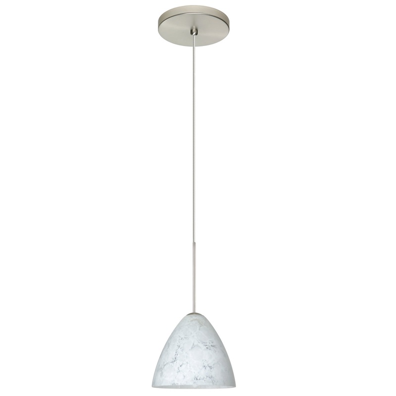 Besa 1XT-177919-LED-SN Mia One Light Pendant Satin Nickel