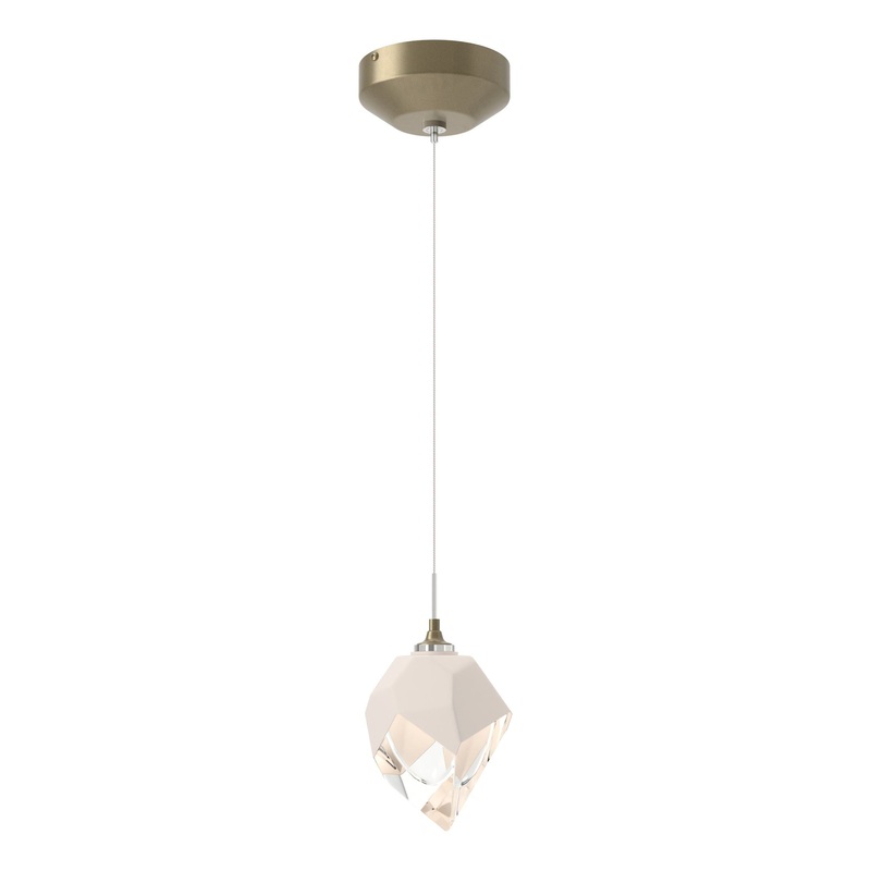 Chrysalis 1-Light Small Pendant Soft Gold White Crystal (WP)
