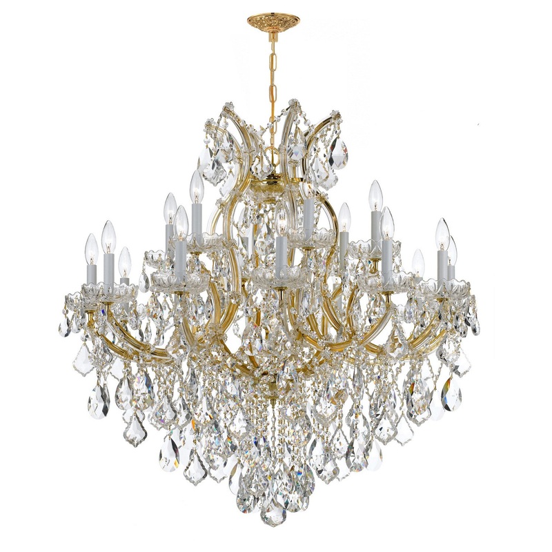Crystorama 4418-GD-CL-S Maria Theresa 19 Light Chandelier Gold