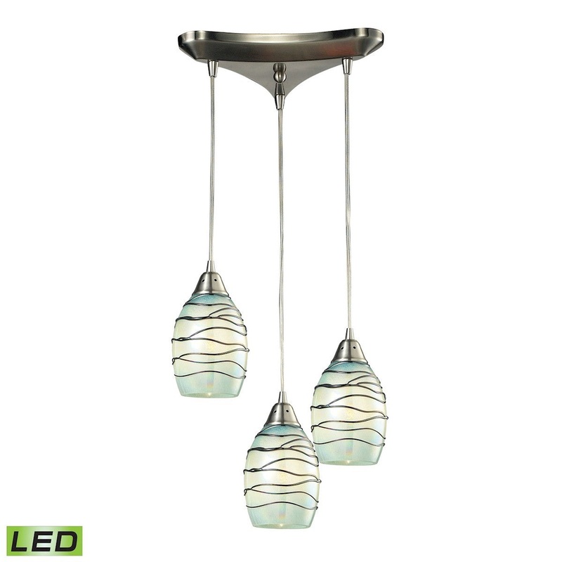 ELK Home 31348/3MN-LED Vines LED Mini Pendant Satin Nickel