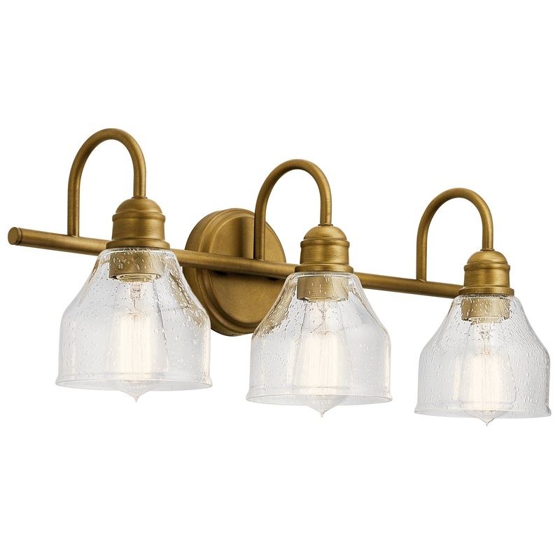 Kichler 45973NBR Three Light Bath, Natural Brass