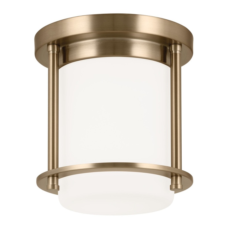 Kichler 52596CPZ One Light Flush Mount, Champagne Bronze