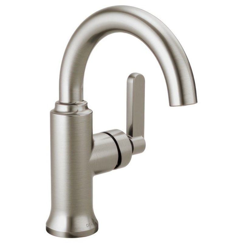 Lavatory Faucet Alux Deck Mount 1 Lever ADA Spotshield Brushed Nickel 1.2 Gallons per Minute