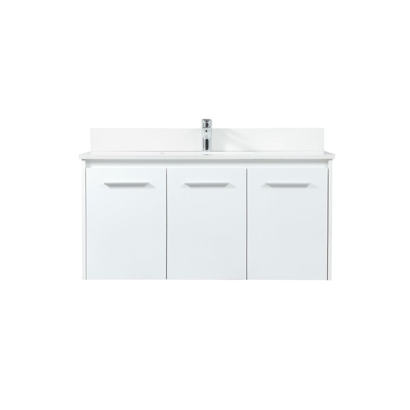 Single Bathroom Vanity from the Penn Collection in White Finish by Elegant Lighting