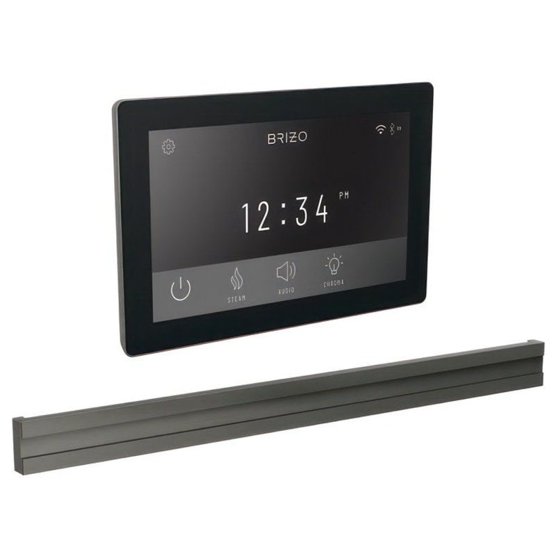 Steam Kit Mystix Lumicoat Luxe Steel Transcendent with Digital Interface & Bilateral Steam Head 12 User Presets Built-In WIFI & Bluetooth Capabilities AromaTherapy AudioTherapy & ChromaTherapy Options Patented Dual Sensor Technology