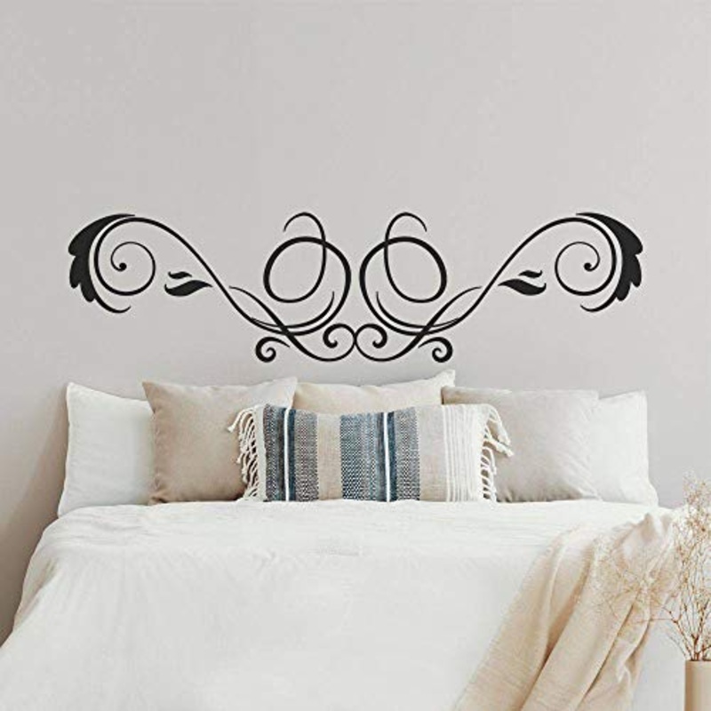 T-MK336 – Adesivi per testiera del letto, 36 x 140 cm, colore: Nero