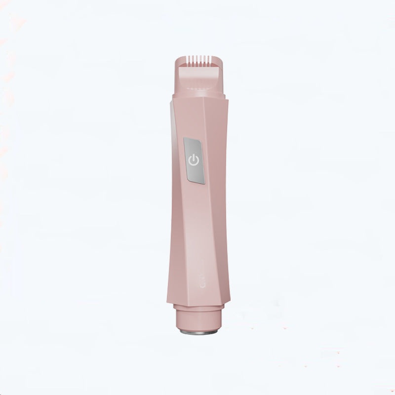 2-in-1 Women’s Electric Body Shaver & Facial Trimmer – IPX7 Waterproof, Dual Head with Ceramic Blades, USB Rechargeable(Pink)