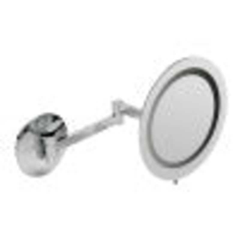 ALFI brandABM9WLED-PCPolished Chrome Wall Mount Round 9″ 5x Magnifying Cosmetic Mirror with Light