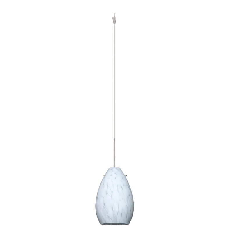 Besa XP-171319-SN Pera One Light Pendant Satin Nickel