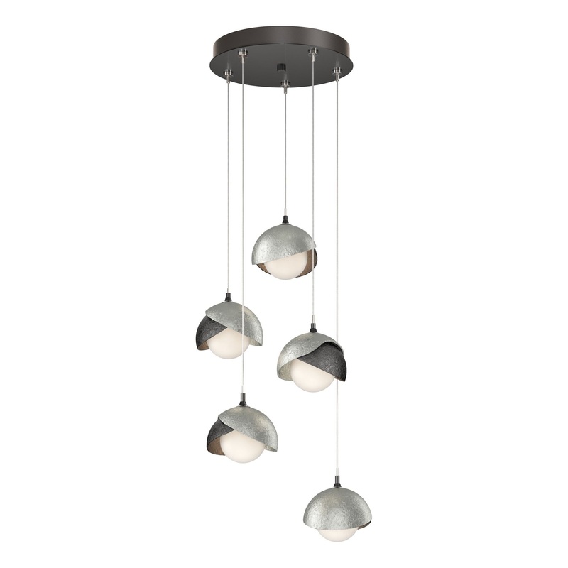 Brooklyn 5-Light Double Shade Pendant Ink Sterling