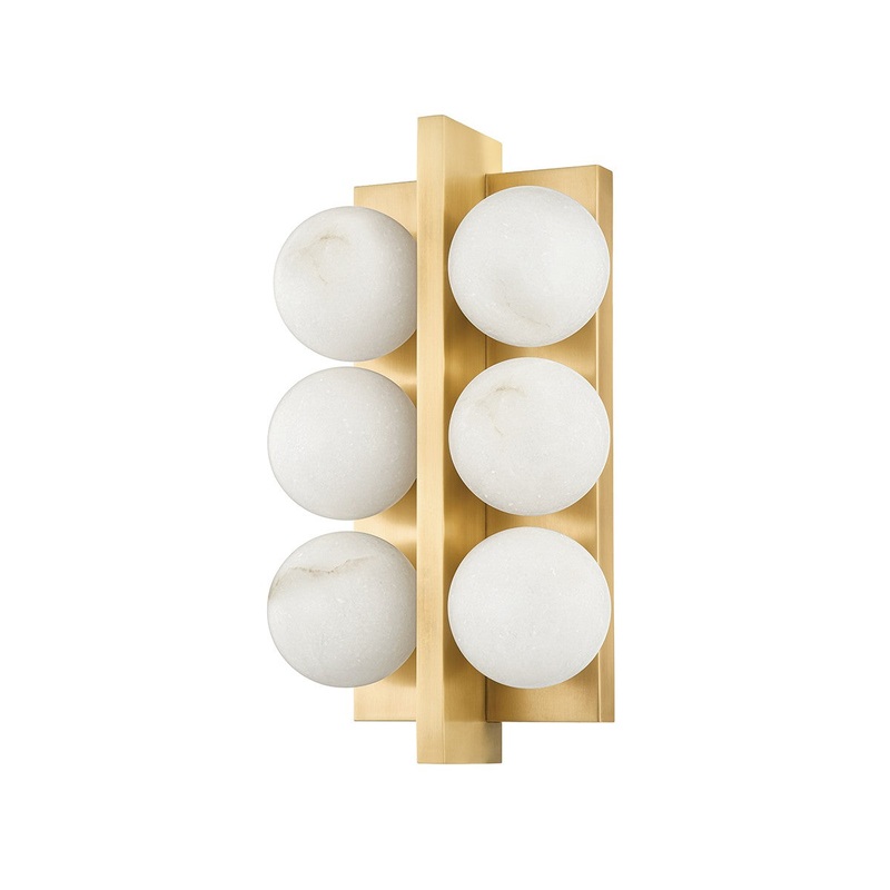 Corbett Lighting 357-06-VB Emille Six Light Wall Sconce Vintage Brass